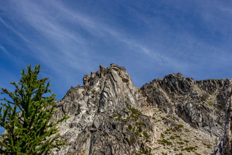 a tall mountain that has some very pretty rocks