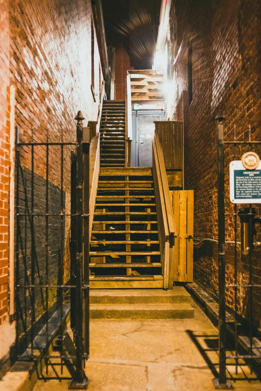 a set of stairs leading to the top floors