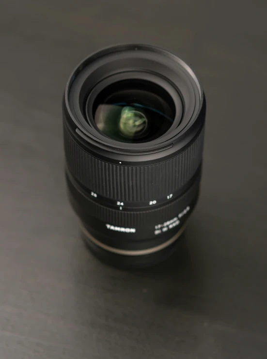 a close up of a camera lens on a table