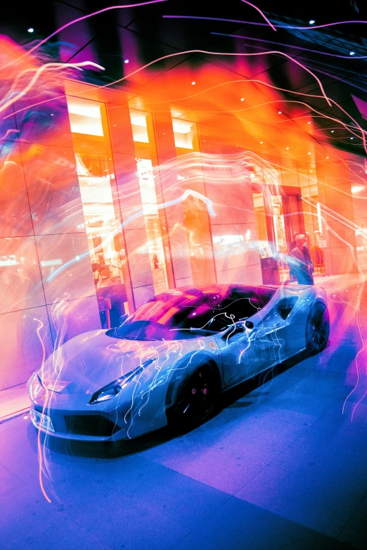 a car being displayed in a vehicle display