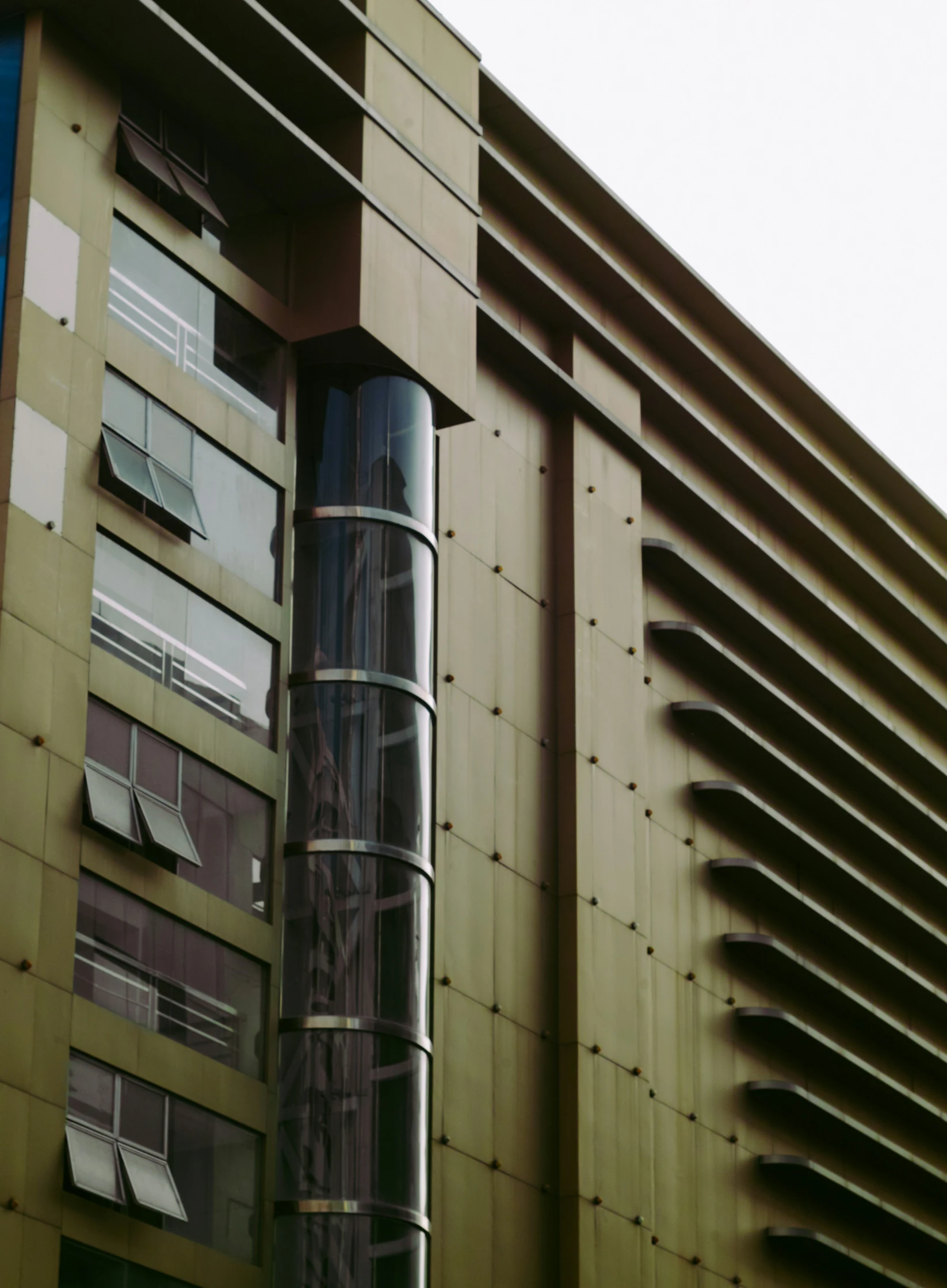 a large building is sitting on a corner