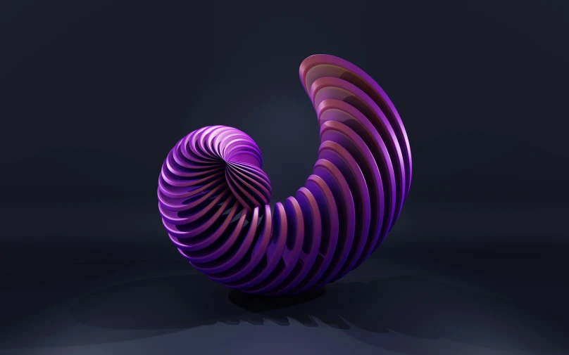 there is a unique purple swirl design with dark background