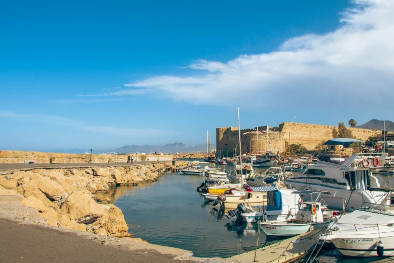 there are many boats sitting at the dock