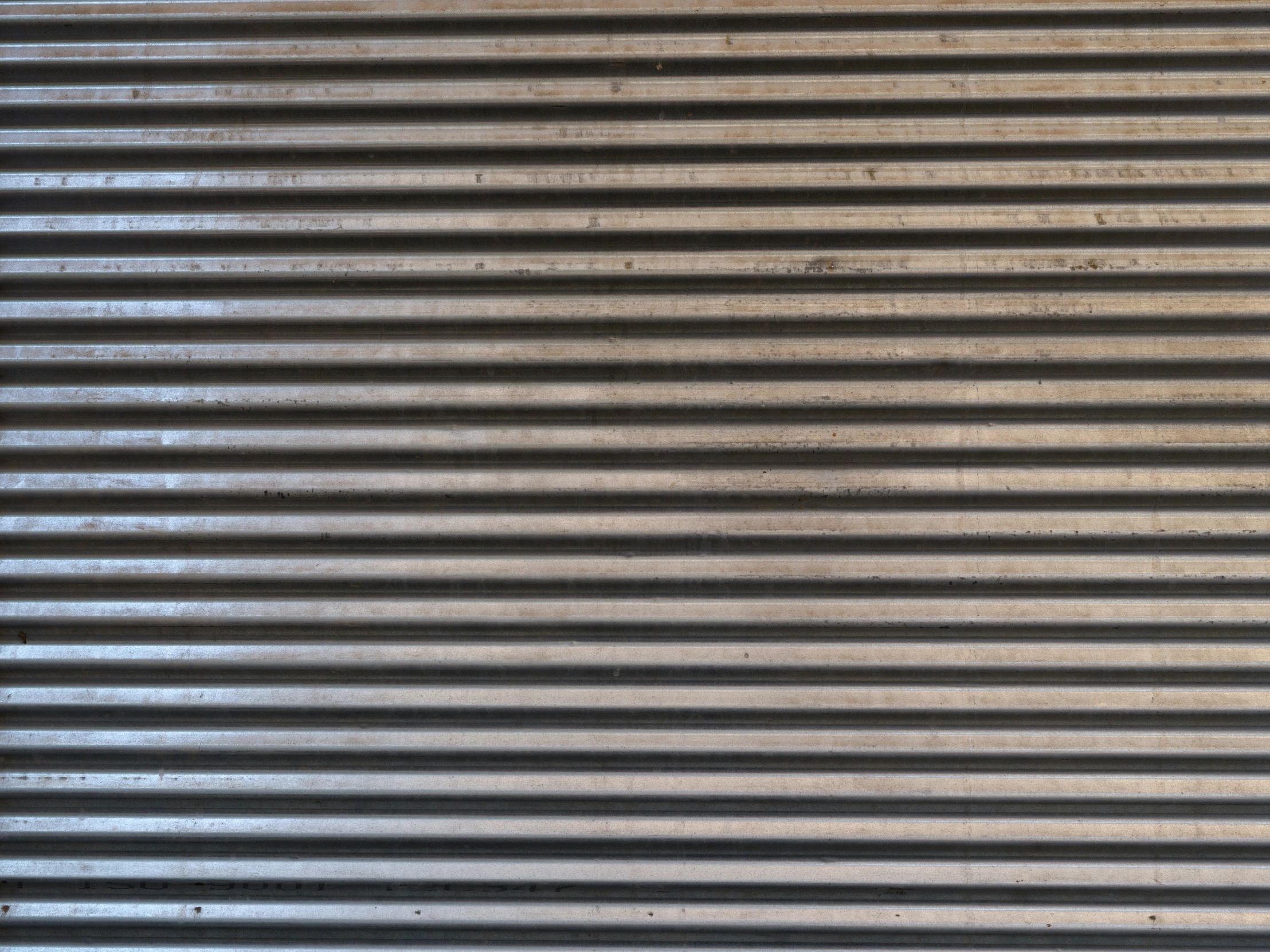 the surface of a building has been painted to resemble corrugated