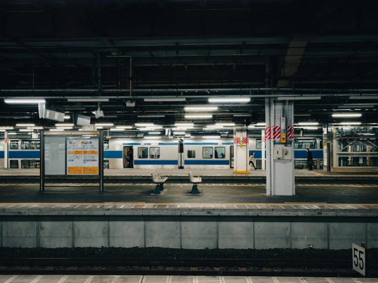 this is a train station with an empty platform