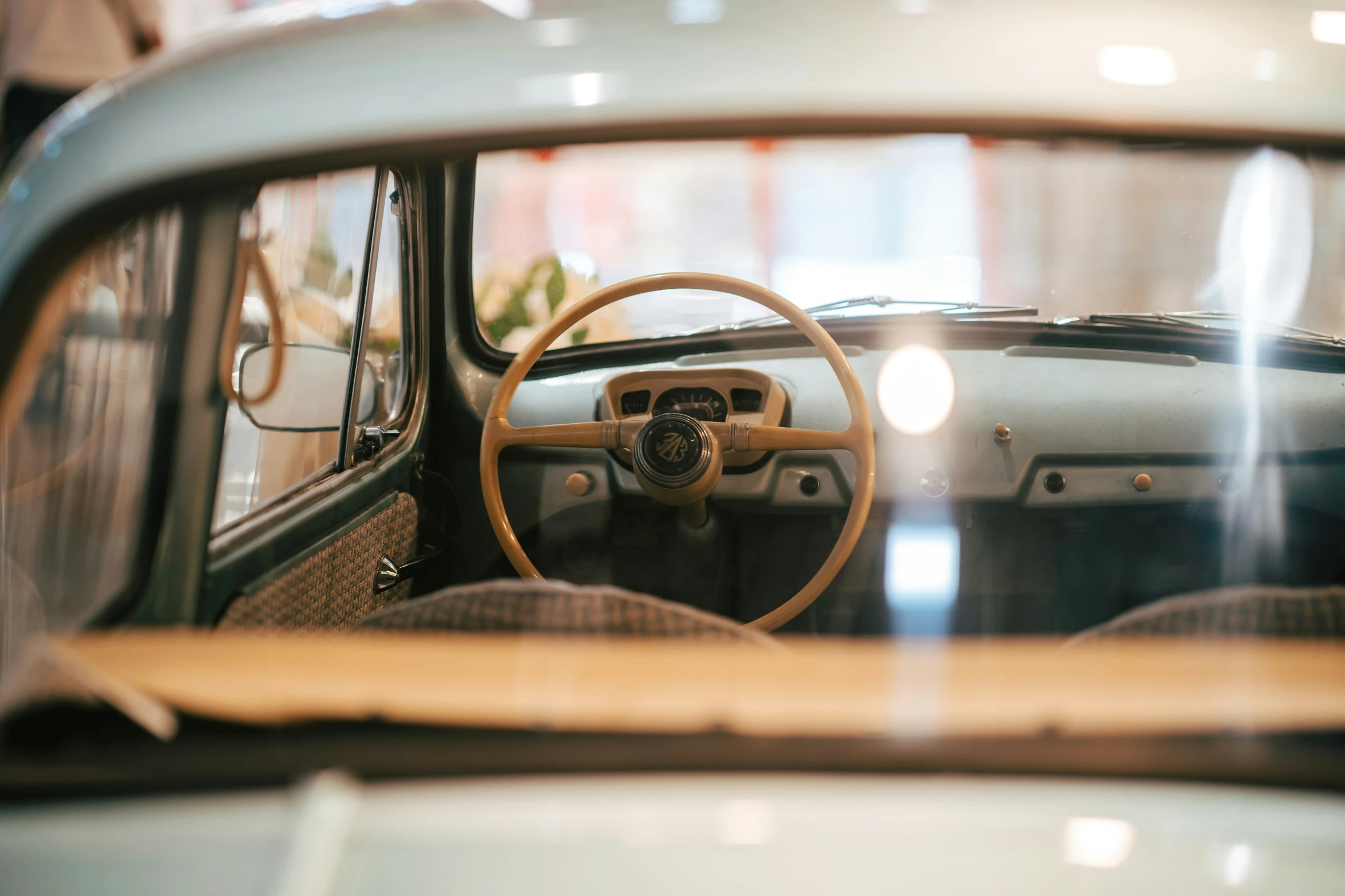 an old car has been modified into a projector