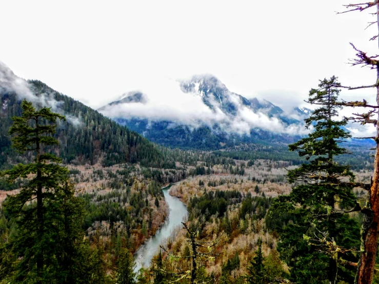 there is a river running down the side of a mountain