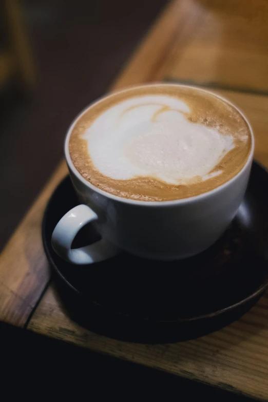 a cup of coffee that is sitting on a saucer