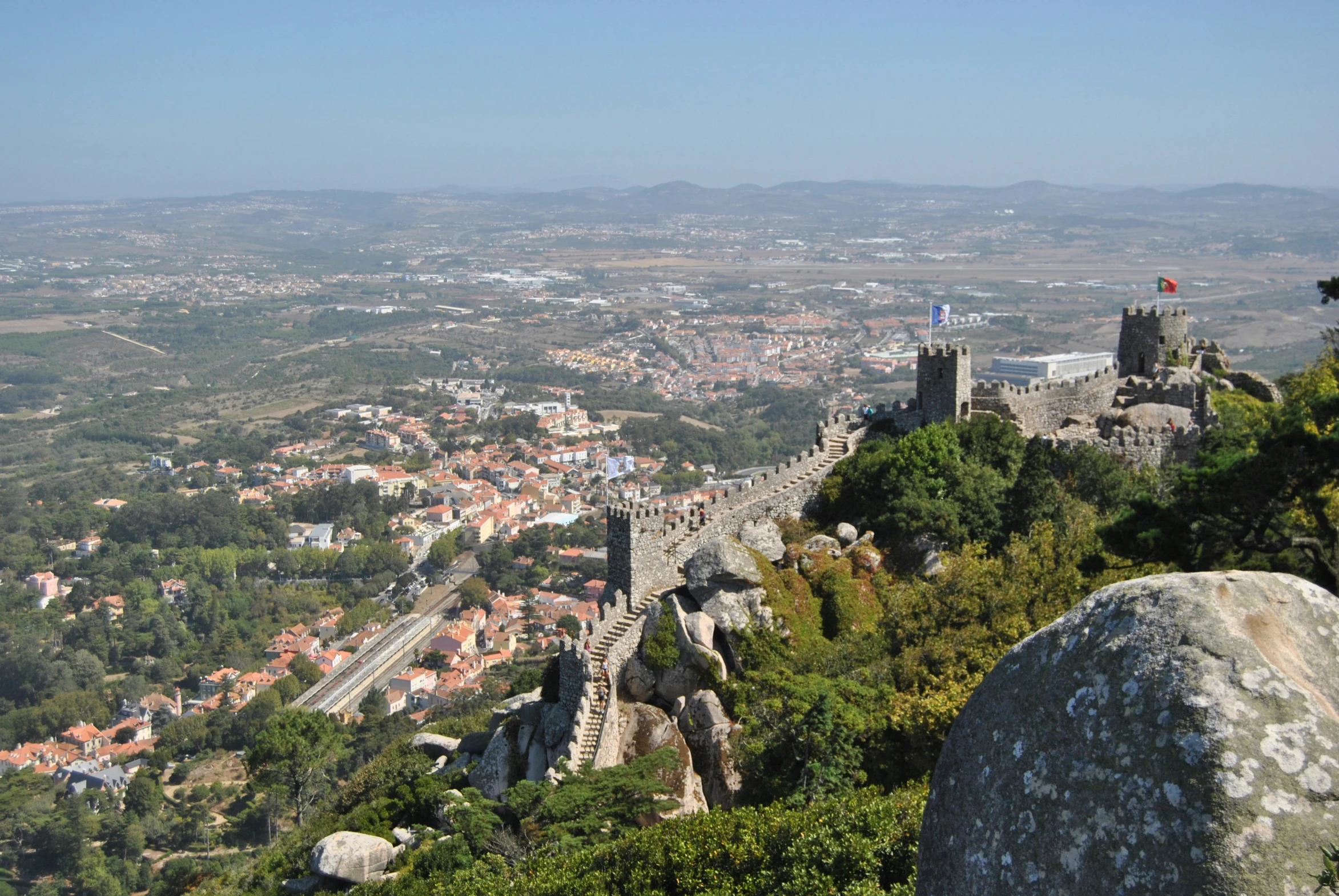 an aerial view of the city from above