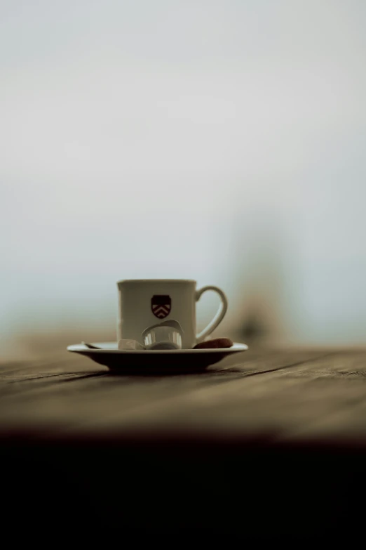 a coffee cup sitting on top of a saucer