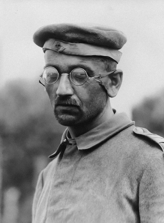 black and white pograph of a man in uniform