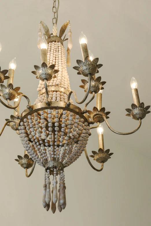 a chandelier with beads and beads attached to it