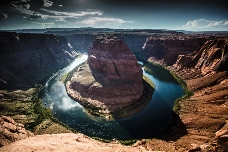 a canyon that has some very tall rocks