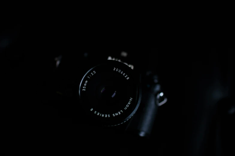 a camera in the dark with some blurry pictures