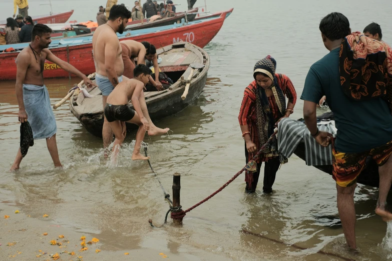 the group is getting to get ready to go out of the water