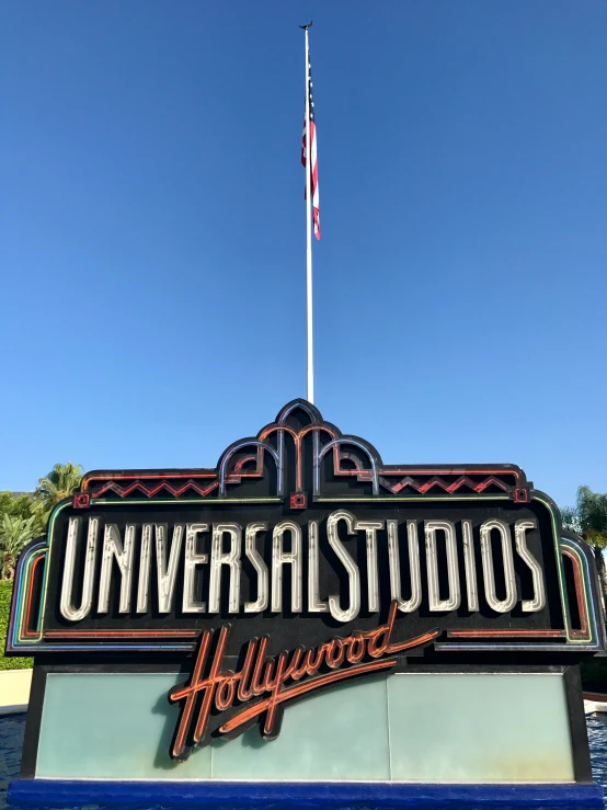 the university of texas sign is illuminated up