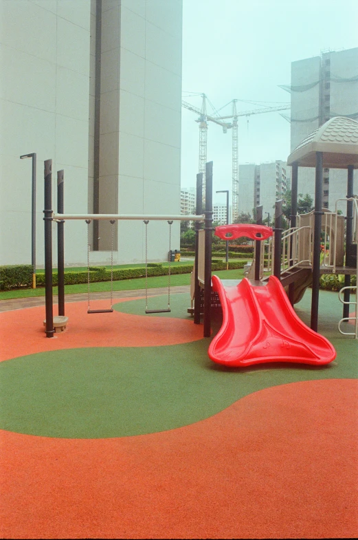 children's play area in an empty playground