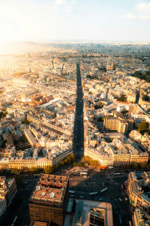 view of the city of paris from above