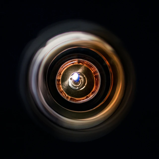 the camera is pointed straight up into a circle