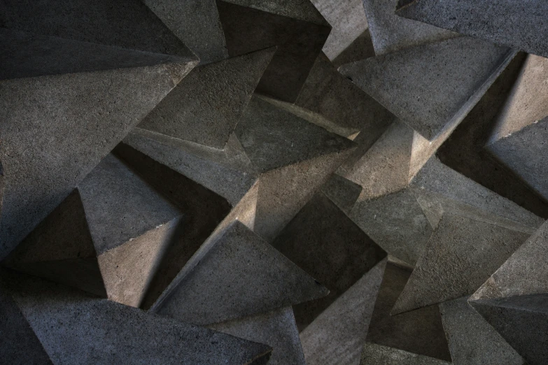 the large pattern is made up of cement blocks