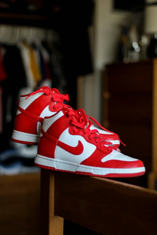 a pair of shoes that are sitting on a table