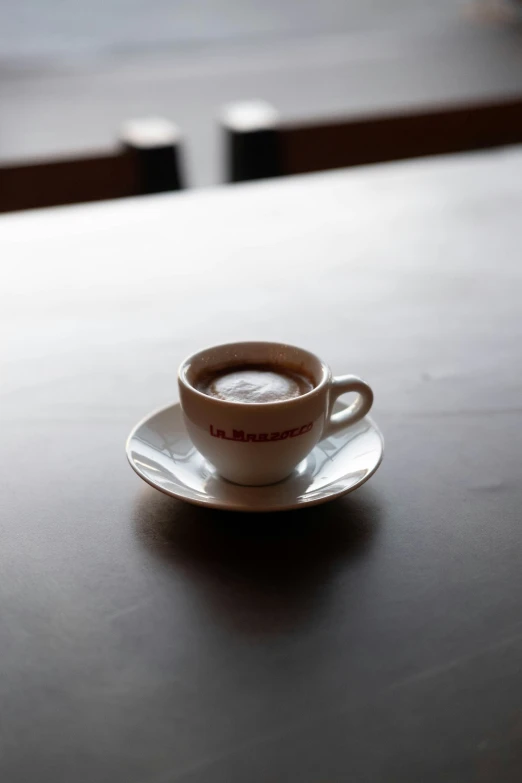 a small coffee cup sitting on top of a saucer