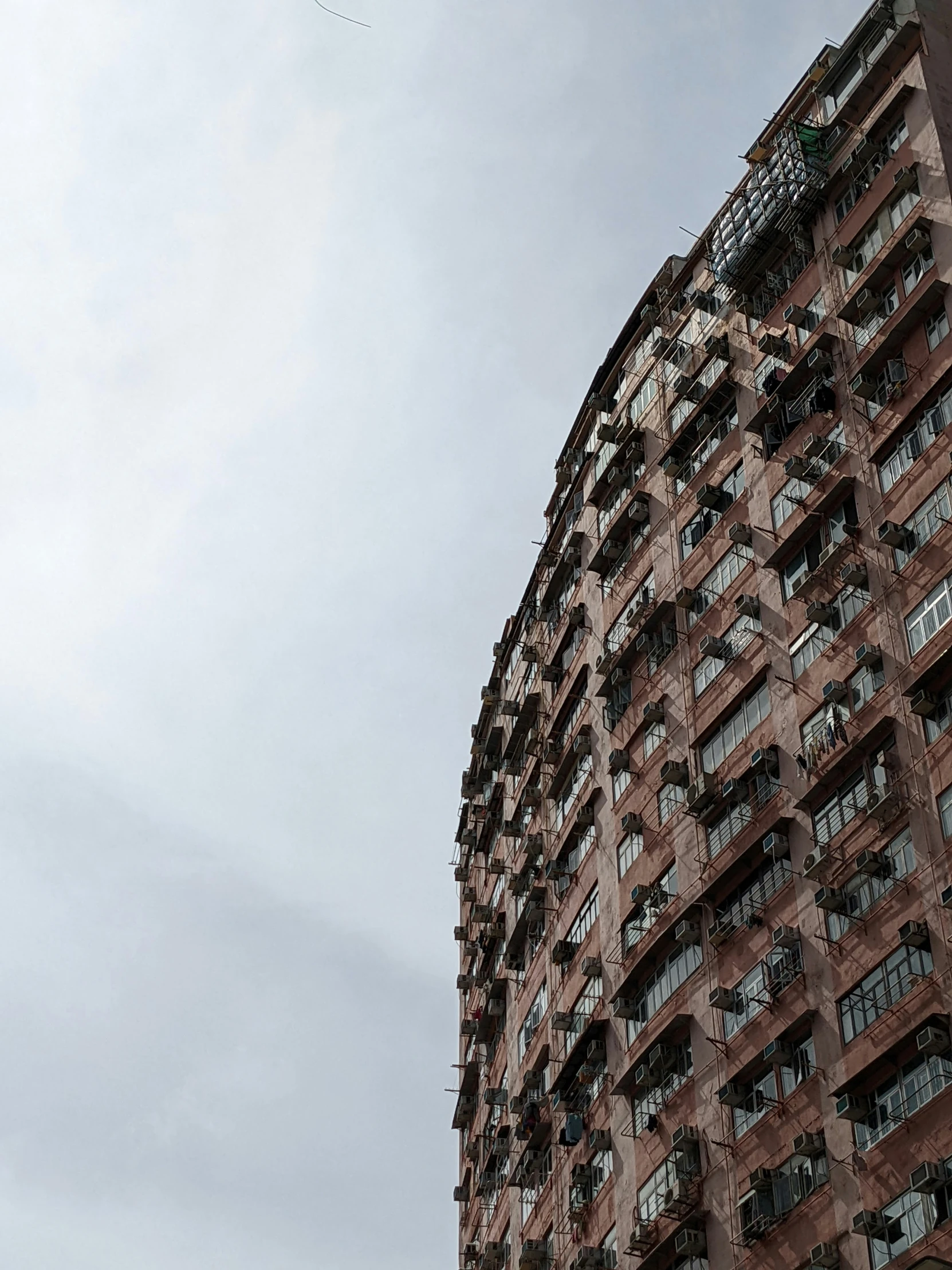 a high building with many windows and windows