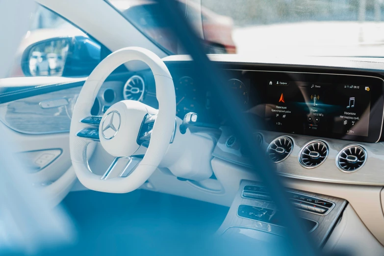 the dashboard and controls in a vehicle