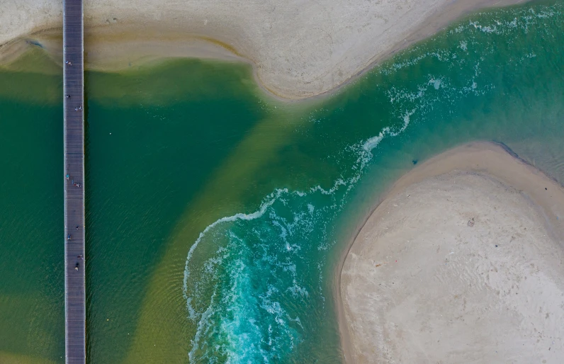 an aerial view of the ocean from above