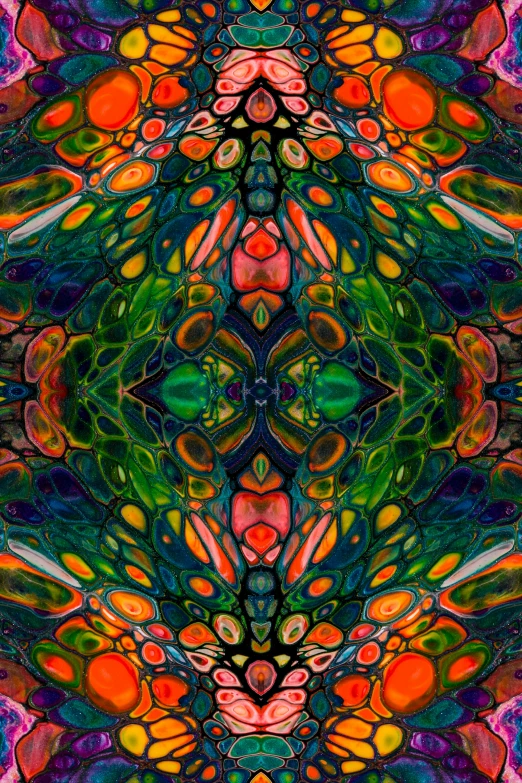 an abstract, bright colorful wallpaper is shown