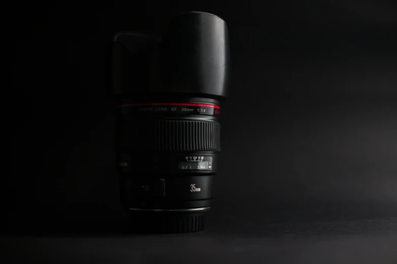 a camera lens mounted on top of a table