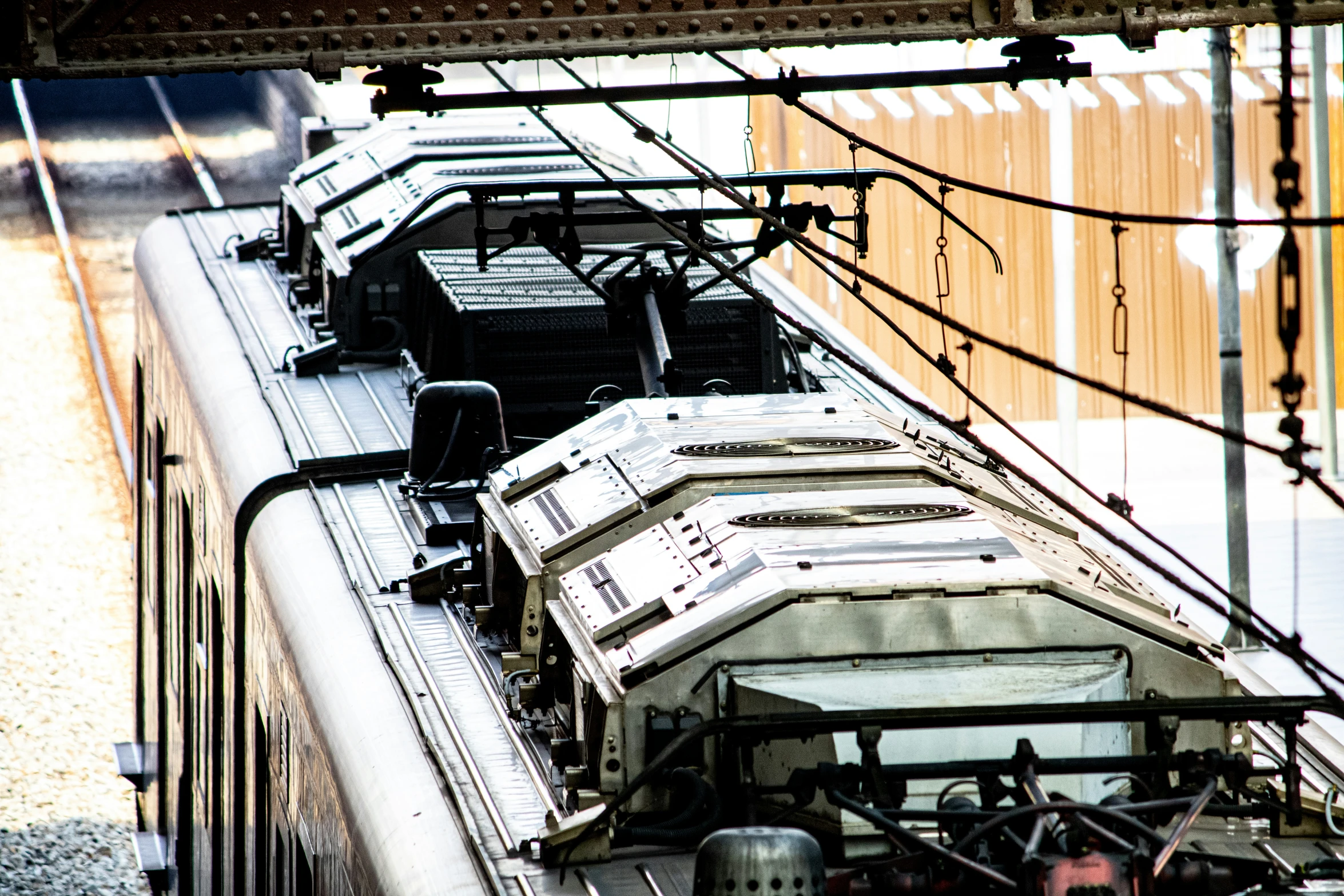 a train that is sitting on the tracks