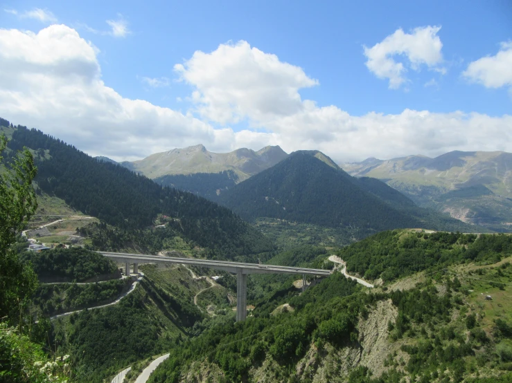 scenic view of road and mountains in distance