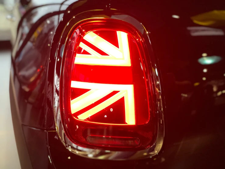 an union jack on a british flag tail light
