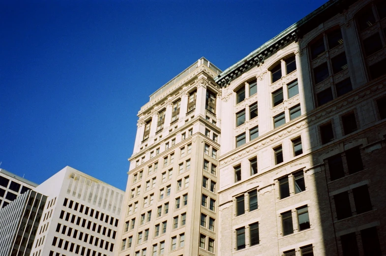 two buildings sit with no people around them