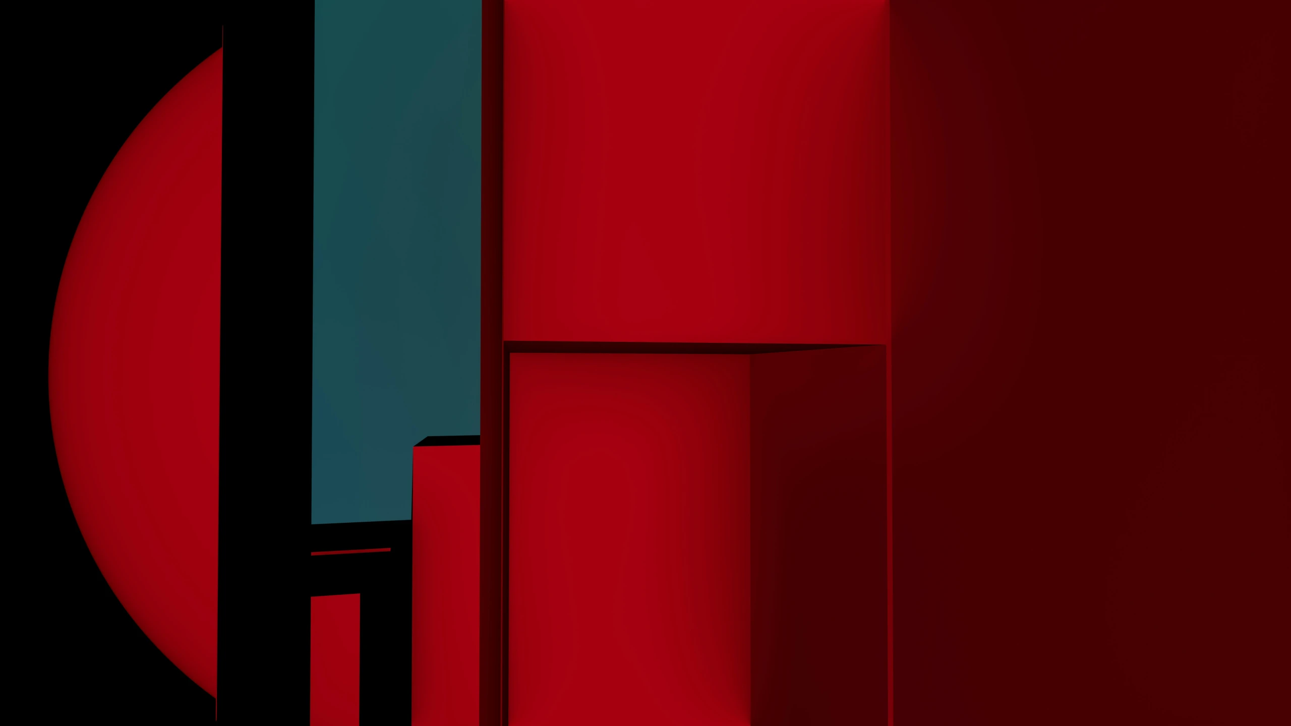 an image of red and blue shapes against a black background