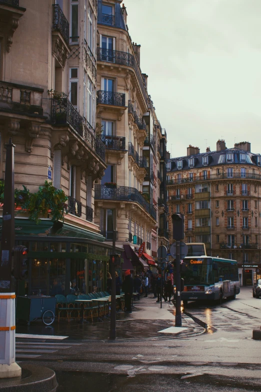 a city bus that is driving down a street