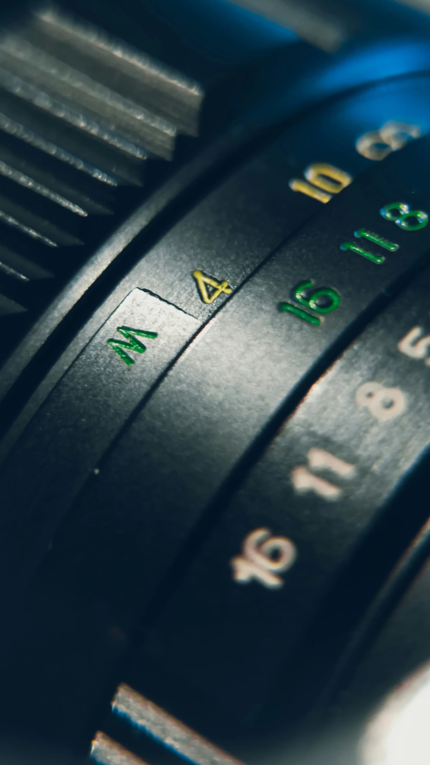 a close up s of the side of a camera lens