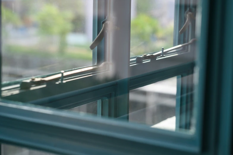 a person inside the window looking through