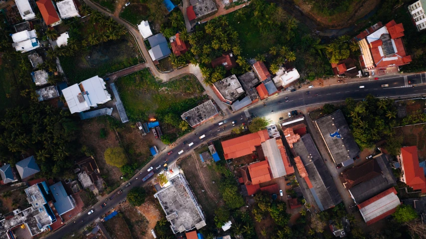 a view of a small village on a street