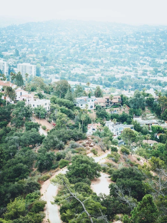 the view from top of the mountain of the city