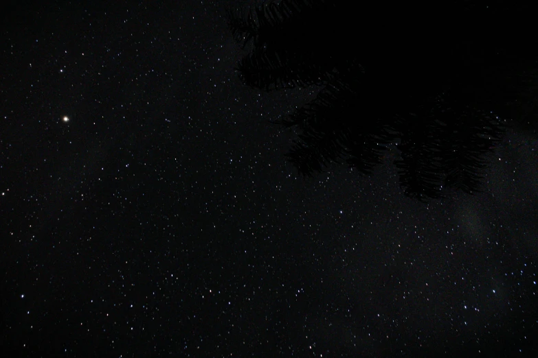 the night sky with a few stars