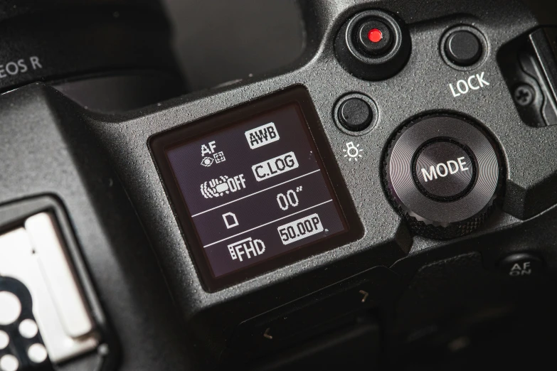 the settings are shown for this canon camera