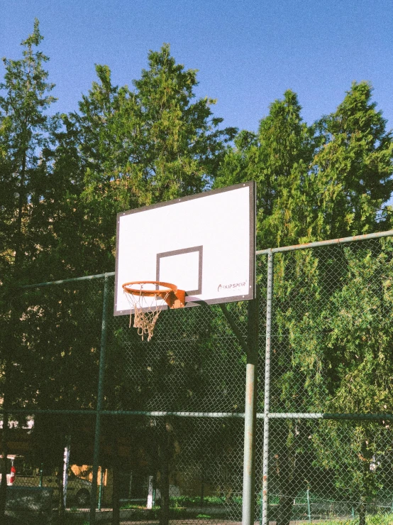 the man is about to dunk the basketball