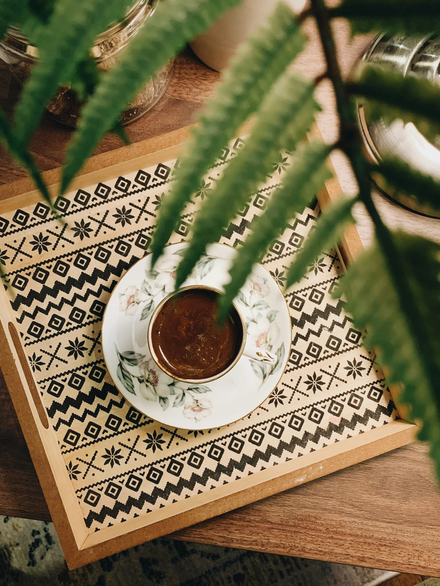 a close up of a plate and saucer on a table