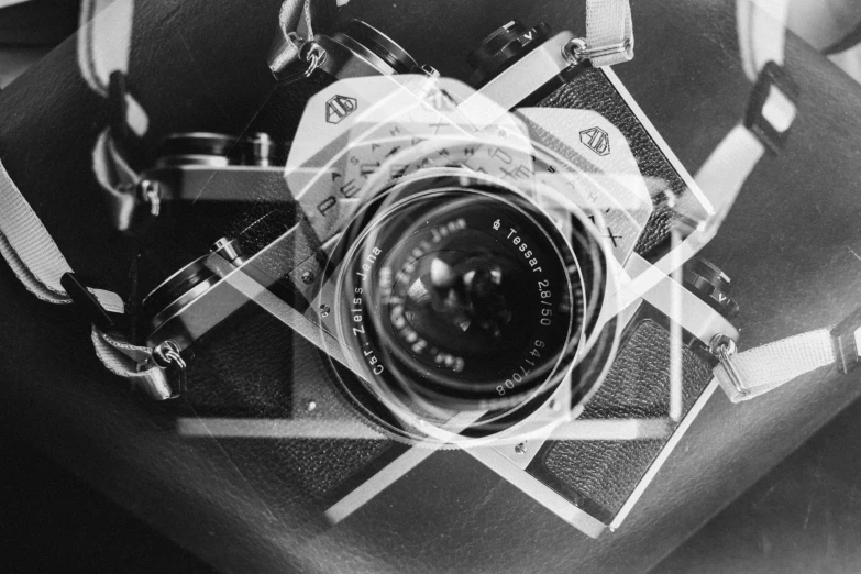 a camera is set on some cloth