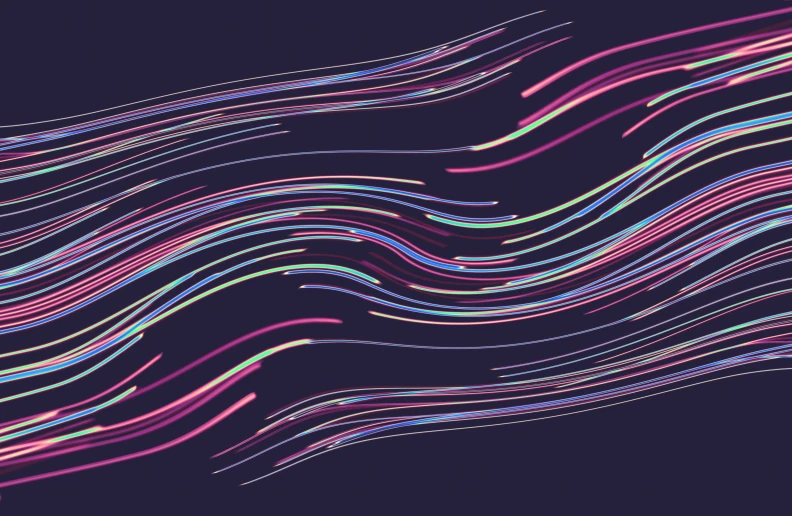 wavy lines created on dark background