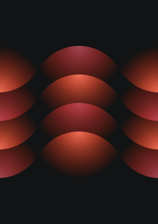 a black and red background with four circles and the center has several spots