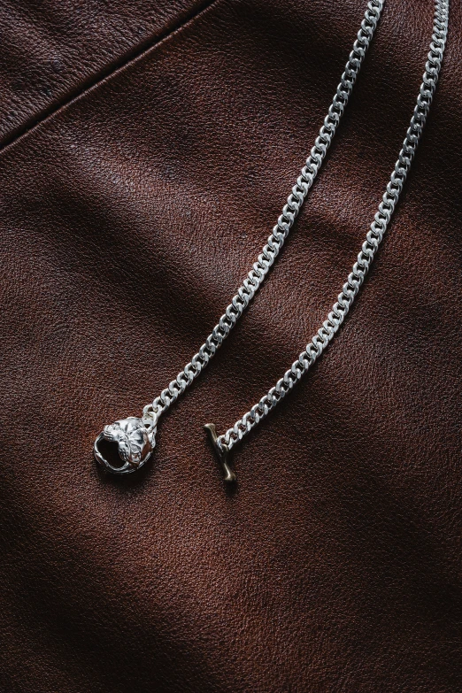 a necklace with a large clasp hanging from it