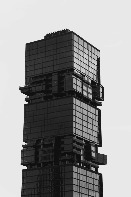 a tall building that has multiple windows on top of it